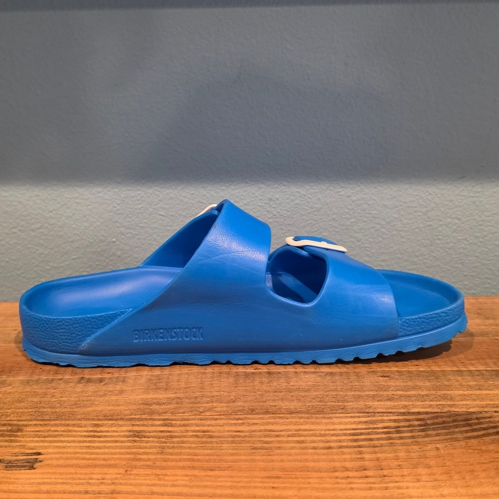 Birkenstock Mens Arizona EVA Sandals Blue Waterproof Slides Size 8 41 - Picture 10 of 12